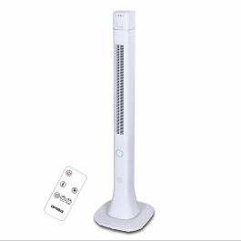 Optimus 48 Inch Pedestal Tower Fan with Remote Control, Bluetooth and LED